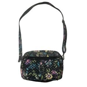 Lug Carousel XL Bloom Black Floral Print Crossbody Bag
